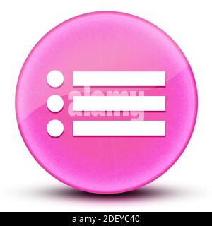 Liste globe oculaire brillant élégant rose bouton rond résumé illustration Banque D'Images