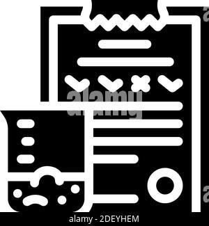 analyse du sol glyphe icône illustration vecteur noir Illustration de Vecteur