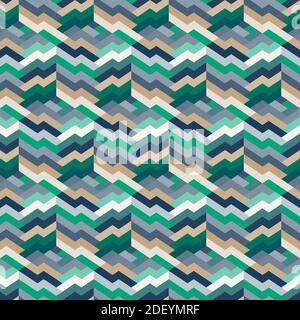 Motif géométrique à rayures chevrons zigzag sans couture. Nombre infini de lignes à chevron zigzag. Géométrie précise, parfaite pour le textile et l'impression Illustration de Vecteur