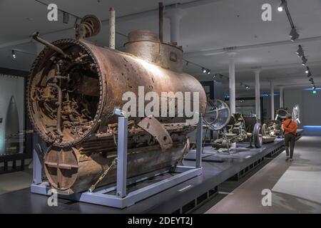 Klein-U-Boot 'Seehund', Militärhistorisches Museum der Bundeswehr, Olbrichtplatz, Dresde, Sachsen, Allemagne Banque D'Images