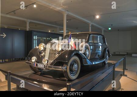 Paradefahrzeug von General Charles de Gaulle, Sedan-Cabriolet Typ Horch 830 BL von 1936, Militärhistorisches Museum der Bundeswehr, Olbrichtplatz, Dre Banque D'Images