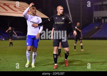 OLDHAM, ANGLETERRE. 1ER DÉCEMBRE lors du match de la Sky Bet League 2 entre Oldham Athletic et Tranmere Rovers à Boundary Park, Oldham, le mardi 1er décembre 2020. (Credit: Eddie Garvey | MI News) Credit: MI News & Sport /Alay Live News Banque D'Images