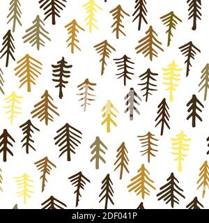 Arbres de Noël motif transparent Illustration de Vecteur