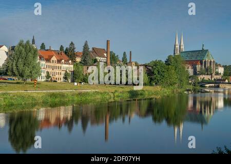 Stadtpanorama mit Peterskirche, Neiße, Görlitz, Sachsen, Allemagne Banque D'Images