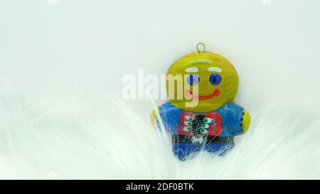 Cookie de Noël en gypse sur la couverture moelleuse Banque D'Images