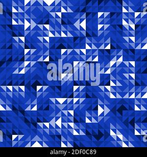 Motif géométrique vectoriel bleu sans couture avec triangles. Arrière-plan moderne et élégant de luxe abstrait avec formes de triangle. Motif de répétition lumineux Illustration de Vecteur