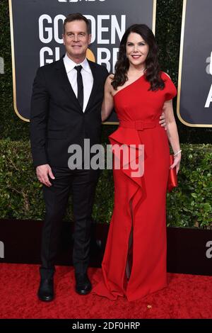 Peter Krause et Lauren Graham assistent aux 77e Golden Globe Awards au Beverly Hilton, Los Angeles, CA, États-Unis, le 5 janvier 2020. Photo de Lionel Hahn/ABACAPRESS.COM Banque D'Images