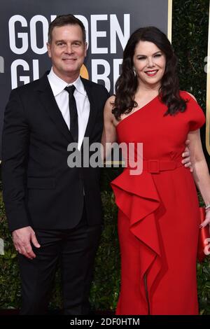 Peter Krause et Lauren Graham assistent aux 77e Golden Globe Awards au Beverly Hilton, Los Angeles, CA, États-Unis, le 5 janvier 2020. Photo de Lionel Hahn/ABACAPRESS.COM Banque D'Images