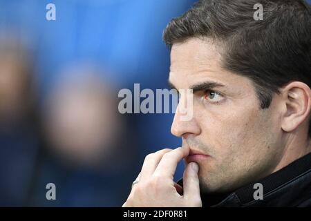 Robert Moreno Gonzales, nouvel entraîneur d'AS Monaco observe ses joueurs lors du match de la Ligue française 1 entre Paris Saint Germain vs COMME Monaco au Parc des Princes le 12 janvier 2020 à Paris France photo par David Niviere/ABACAPRESS.COM Banque D'Images