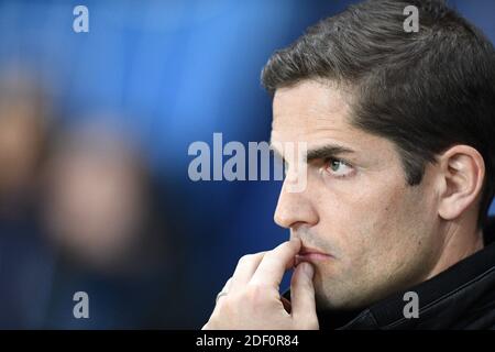 Robert Moreno Gonzales, nouvel entraîneur d'AS Monaco observe ses joueurs lors du match de la Ligue française 1 entre Paris Saint Germain vs COMME Monaco au Parc des Princes le 12 janvier 2020 à Paris France photo par David Niviere/ABACAPRESS.COM Banque D'Images