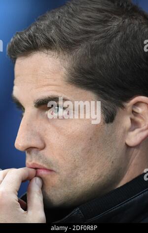 Robert Moreno Gonzales, nouvel entraîneur d'AS Monaco observe ses joueurs lors du match de la Ligue française 1 entre Paris Saint Germain vs COMME Monaco au Parc des Princes le 12 janvier 2020 à Paris France photo par David Niviere/ABACAPRESS.COM Banque D'Images