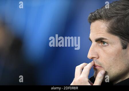 Robert Moreno Gonzales, nouvel entraîneur d'AS Monaco observe ses joueurs lors du match de la Ligue française 1 entre Paris Saint Germain vs COMME Monaco au Parc des Princes le 12 janvier 2020 à Paris France photo par David Niviere/ABACAPRESS.COM Banque D'Images