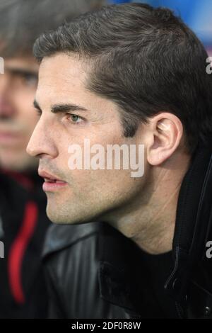 Robert Moreno Gonzales, nouvel entraîneur d'AS Monaco observe ses joueurs lors du match de la Ligue française 1 entre Paris Saint Germain vs COMME Monaco au Parc des Princes le 12 janvier 2020 à Paris France photo par David Niviere/ABACAPRESS.COM Banque D'Images