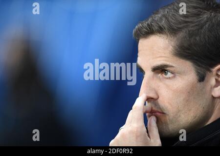 Robert Moreno Gonzales, nouvel entraîneur d'AS Monaco observe ses joueurs lors du match de la Ligue française 1 entre Paris Saint Germain vs COMME Monaco au Parc des Princes le 12 janvier 2020 à Paris France photo par David Niviere/ABACAPRESS.COM Banque D'Images