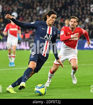 Edinson Cavani du PSG lors de la Ligue 1 Paris Saint-Germain (PSG) contre LE MATCH DE football de Monaco au stade du Parc des Princes le 12 janvier 2020 à Paris, France. Photo de Christian Liewig/ABACAPRESS.COM Banque D'Images