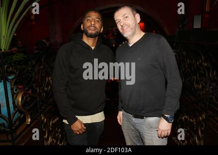 Stoy Bugsy et David Desclos assistent au progrès du livre de René-Marc Guedj 'Révélations sur 50 ans d'humour' au Buddha-Bar a Paris, France, le 15 janvier 2020. Photo de Jerome Domine/ABACAPRESS.COM Banque D'Images