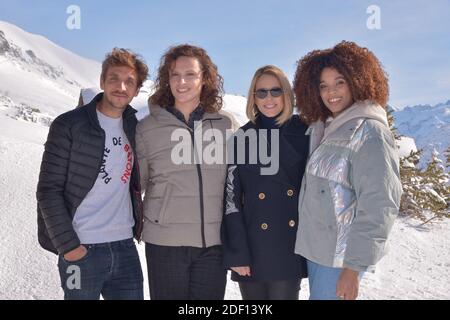 Ruben Alves, Stefi Celma, Pascale Arbillot, Alexandre Wetter assistant à une séance photo pour le film Miss lors du 23e Festival de comédie de l'Alpe d'Huez à Alpe d'Huez, France, le 18 janvier 2020. Photo de Julien Reynaud/APS-Medias/ABACAPRESS.COM Banque D'Images