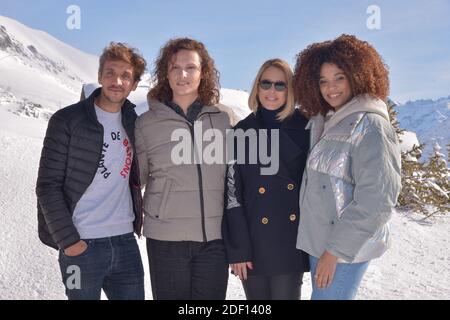Ruben Alves, Stefi Celma, Pascale Arbillot, Alexandre Wetter assistant à une séance photo pour le film Miss lors du 23e Festival de comédie de l'Alpe d'Huez à Alpe d'Huez, France, le 18 janvier 2020. Photo de Julien Reynaud/APS-Medias/ABACAPRESS.COM Banque D'Images