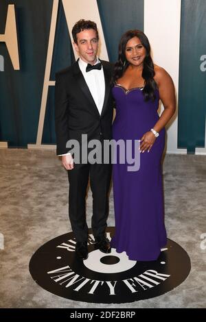 B. J. Novak et Mindy Kaling assistent à la fête des Oscars de la Vanity Fair au Wallis Annenberg Center for the Performing Arts le 09 février 2020 à Beverly Hills, Los Angeles, CA, États-Unis, le 9 février 2020. Photo de David Niviere/ABACAPRESS.COM Banque D'Images