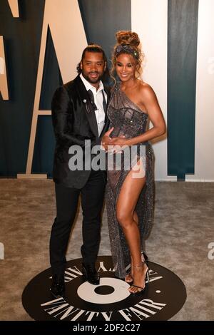 Russell Wilson et Ciara assistent à la fête des Oscars de la Vanity Fair au Wallis Annenberg Center for the Performing Arts le 09 février 2020 à Beverly Hills, Los Angeles, CA, États-Unis, le 9 février 2020. Photo de David Niviere/ABACAPRESS.COM Banque D'Images