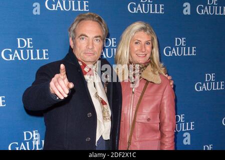 Gilles Cohen et son épouse Karine Paschal assistent à la première du film de 'de Gaulle' à Paris à l'UGC Normandie à Paris le 24 février 2020. Photo de Nasser Berzane/ABACAPRESS.COM Banque D'Images