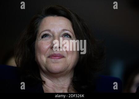 Ancien ministre français de la Santé et candidat mayonnaise à la république en Marche ( LREM ) pour Paris Agnes Buzyn participant à un rassemblement de campagne à Paris, France, 26 février 2020. Photo de Raphael Lafargue/ABACAPRESS.COM Banque D'Images