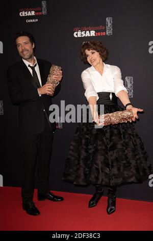 Le réalisateur français Nicolas Bedos a remporté le prix de la meilleure vidéo originale pour 'la Belle Epoque' et l'actrice française Fanny Ardant a remporté le prix de la meilleure actrice pour la pose 'la Belle Epoque' lors des Cesar film Awards 2020 à la salle Pleyel le 28 février 2020 à Paris, en France. Photo de David Niviere/ABACAPRESS.COM Banque D'Images