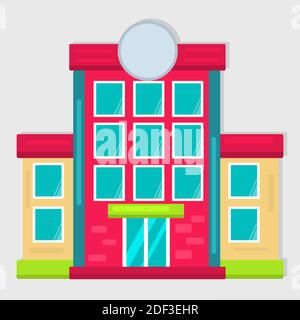 illustration vectorielle du bâtiment de l'hôpital dans un style plat Illustration de Vecteur