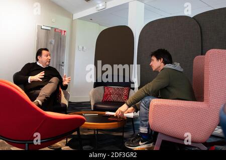 Ancien footballeur et entraîneur, Marc Wilmots lors d'une interview à l'hôtel 'Golf du Médoc Resort », au Pian-Médoc , France, le 03 mars 2020. Photo de Thibaud Moritz/ABACAPRESS.COM Banque D'Images