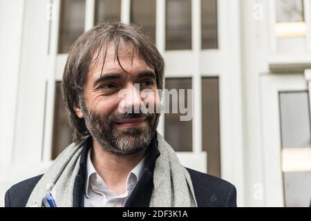 Cedric Villani, dissident candidat de la République en Marche (LREM) pour Maire de Paris, marche dans les rues du 19ème arrondissement de Paris, France, 5 mars 2020. Photo de Daniel Derajinski/ABACAPRESS.COM Banque D'Images