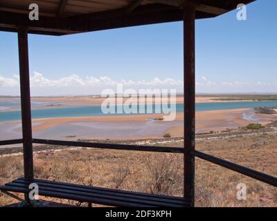 Butchers Inlet et Harding River depuis Tien Tsin Lookout, Cossack, Pilbara, Australie occidentale Banque D'Images