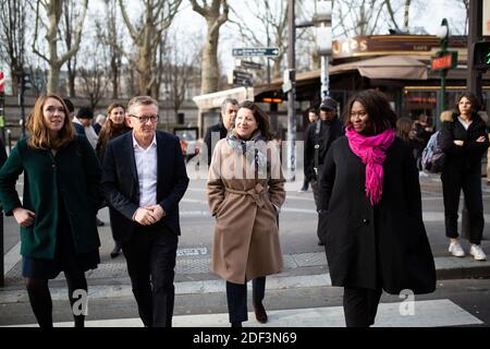 Paris LREM candidat mayonnaise Agnes Buzyn visite la région de Jaures dans le 19ème arrondissement de Paris le 9 mars 2020. Photo de Raphael Lafargue/ABACAPRESS.COM Banque D'Images