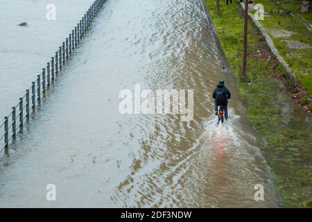 Paris alerte aux inondations en tant que Seine le 09 mars 2020 à Paris, France. Photo de Nasser Berzane/ABACAPRESS.COM Banque D'Images