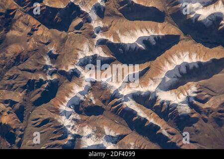 ASIE DU SUD - 07 août 2015 - l'astronaute Scott Kelly de la NASA, à bord de la Station spatiale internationale, a pris cette photo intéressante de la dur de l'Himalaya Banque D'Images