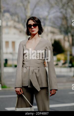 Street style, Maeva Giani Marshall arrivée au spectacle Gauchere automne hiver 2020-2021, qui s'est tenu au Palais de Tokyo, Paris, France, le 3 mars 2020. Photo de Marie-Paola Bertrand-Hillion/ABACAPRESS.COM Banque D'Images