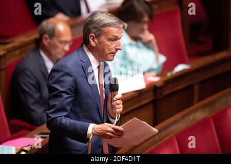 Le député Philippe Vigier assiste à une session de questions au Gouvernement à l'Assemblée nationale française le 2 juin 2020 à Paris, France. Photo de David Niviere/ABACAPRESS.COM Banque D'Images