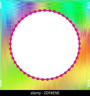 Image d'arrière-plan de cadre de cercle de flou multicolore abstrait. Banque D'Images