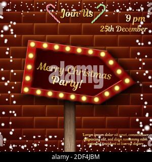 Contexte de célébration. Modèle d'invitation pour les fêtes de Noël. Illustration de Vecteur