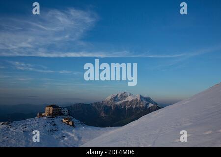 Géographie / Voyage, Allemagne, Bavière, paysages, ambiance de soirée à la Watzmannhaus, droits-supplémentaires-décharge-Info-non-disponible Banque D'Images