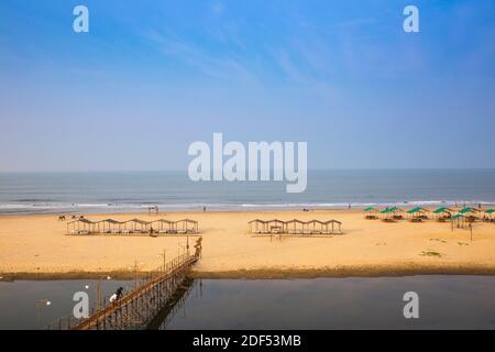 Inde, Goa, Mandem plage Banque D'Images