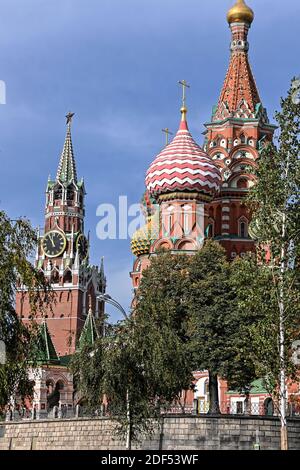 La tour Spassky du Kremlin. Le principal bâtiment sur la Place Rouge à Moscou. Banque D'Images