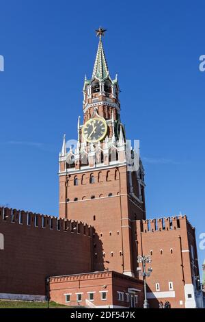 La tour Spassky du Kremlin. Le principal bâtiment sur la Place Rouge à Moscou. Banque D'Images
