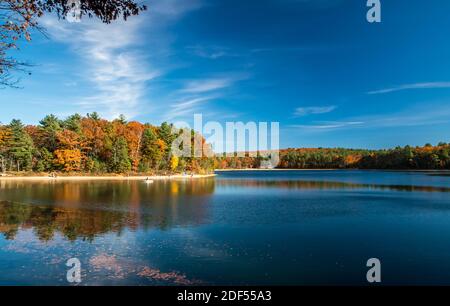 Walden Pond, Lexington, Massachusetts, États-Unis Banque D'Images