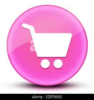 Panier globe oculaire brillant élégant rose bouton rond illustration abstraite Banque D'Images