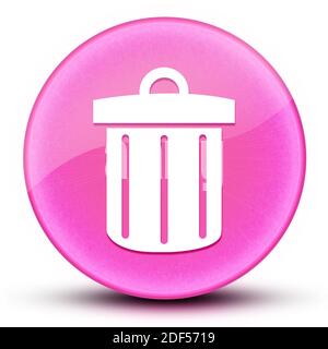 Corbeille globe oculaire brillant élégant rose bouton rond illustration abstraite Banque D'Images