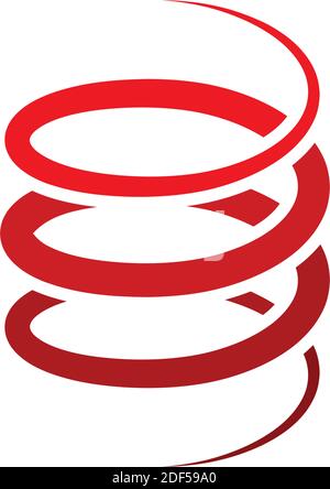 logo de ressort en acier hélicoïdal en forme d'icône Illustration de Vecteur