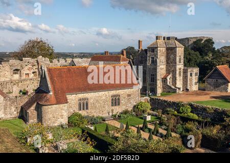 Le jardin de la princesse Beatrice à l'intérieur du château de Carisbrooke, Newport, île de Wight Banque D'Images