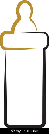 élément de conception du logo représentant une icône représentant un biberon Illustration de Vecteur