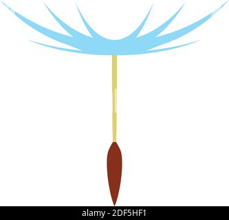 vecteur du logo de l'icône de parachute pissenlit Illustration de Vecteur