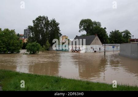 Inondation à Prague sur un fleuve Botique en 2012, à Prague, République tchèque, le 1er juin 2012. (Photo CTK/Martin Macak Gregor) Banque D'Images